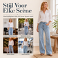 🆕 Nieuw Binnen ✨ Dames Wide Leg Jeans met Voornaad – Trendy Wijde Pijp Broek met Elegante Pasvorm & Comfortabele Stretch
