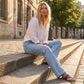 🆕 Nieuw Binnen ✨ Dames Wide Leg Jeans met Voornaad – Trendy Wijde Pijp Broek met Elegante Pasvorm & Comfortabele Stretch