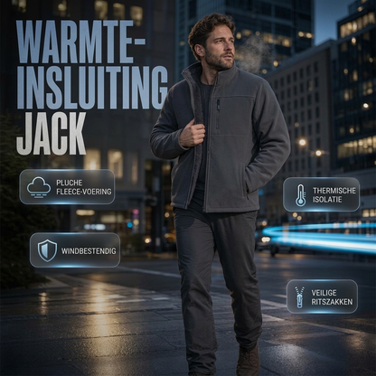 Unisex zware fleece jack met volledige ritssluiting