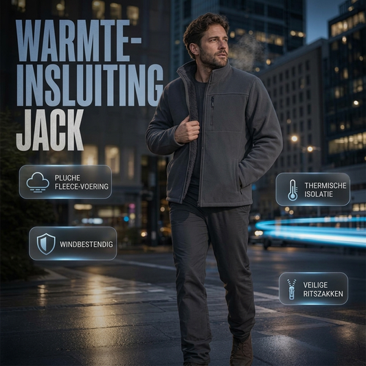 Unisex zware fleece jack met volledige ritssluiting
