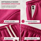 Dames hoge taille wijde pijpen joggingbroek met geborgen naden en zakken