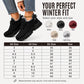 Warme, gebreide wintersneakers voor dames