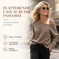 🐆 Nieuw & Trendy ✨ Dames Luipaardprint Off-Shoulder Sweatshirt – Losvallende Lange Mouwen Top met Comfortabele Katoenmix