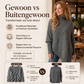Damesgebreide ponchotrui met kabelpatroon