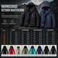 Warme winddikte winterjas met capuchon en fleecevoering voor koppels, outdoor, plus size