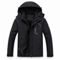 Warme winddikte winterjas met capuchon en fleecevoering voor koppels, outdoor, plus size