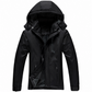 Warme winddikte winterjas met capuchon en fleecevoering voor koppels, outdoor, plus size