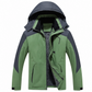 Warme winddikte winterjas met capuchon en fleecevoering voor koppels, outdoor, plus size