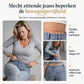Flare jeans met hoge taille voor dames, stretch denim, nauwsluitende broek met taille met dubbele knoop