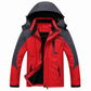 Warme winddikte winterjas met capuchon en fleecevoering voor koppels, outdoor, plus size