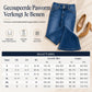 Flare jeans met hoge taille voor dames, stretch denim, nauwsluitende broek met taille met dubbele knoop