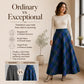 Elegante, lange geruite rok met hoge taille voor dames
