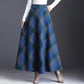 Elegante, lange geruite rok met hoge taille voor dames