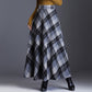 Elegante, lange geruite rok met hoge taille voor dames