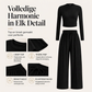 Geribbelde croptop en wijde broek set voor dames