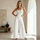 Casual damesbroek met hoge taille en wijde pijpen