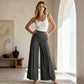 Casual damesbroek met hoge taille en wijde pijpen