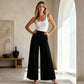 Casual damesbroek met hoge taille en wijde pijpen