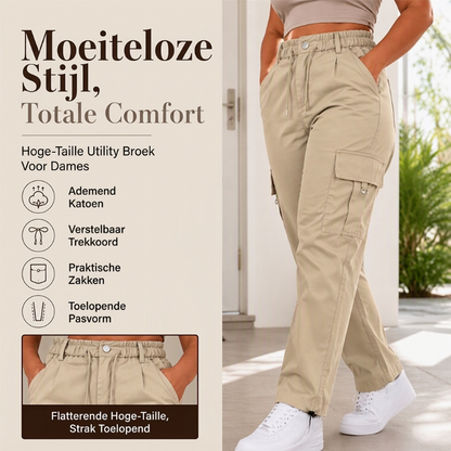 Casuele cargobroek met hoge taille voor dames