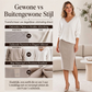 Dames set met V-hals shirt met lange mouwen en geribbelde rok