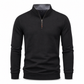 Heren sweater met kwartrits en opstaande kraag, katoenmix, lange mouwen