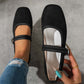 Comfortabele balletschoenen van suède PU-leer met een riempje