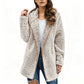 Casuele capuchonvest van pluche voor dames