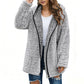 Casuele capuchonvest van pluche voor dames