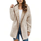 Casuele capuchonvest van pluche voor dames
