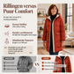 Dames middellange capuchon pufferjas