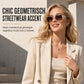 Vintage retro zonnebril met vierkant montuur