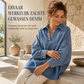 Casual loszittende denim V-hals pullover voor dames met vleermuismouwen en asymmetrische zoom