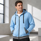 Warme hoodiejack met rits