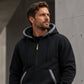 Warme hoodiejack met rits