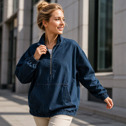 Vrouwen relaxed fit spijkerjas