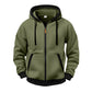 Warme hoodiejack met rits