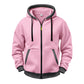 Warme hoodiejack met rits
