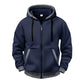 Warme hoodiejack met rits