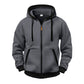 Warme hoodiejack met rits