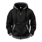 Warme hoodiejack met rits