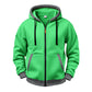 Warme hoodiejack met rits