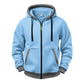 Warme hoodiejack met rits