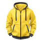 Warme hoodiejack met rits