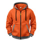 Warme hoodiejack met rits