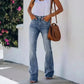 Casual high-waist flare jeans voor dames