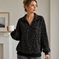 🔥 Trendy Herfststijl 🐆 Dames Sweater met Luipaardprint en Kwartrits – Comfortabel, Modieus & Makkelijk te Combineren