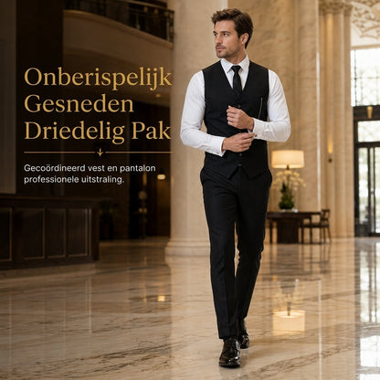 Heren Slim Fit 3-delige formele kostuumset