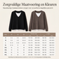 Dames gebreide top met V-hals in fake-tweedelig ontwerp