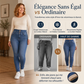 Skinny jeans met hoge taille en warme voering voor dames