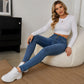 Skinny jeans met hoge taille en warme voering voor dames